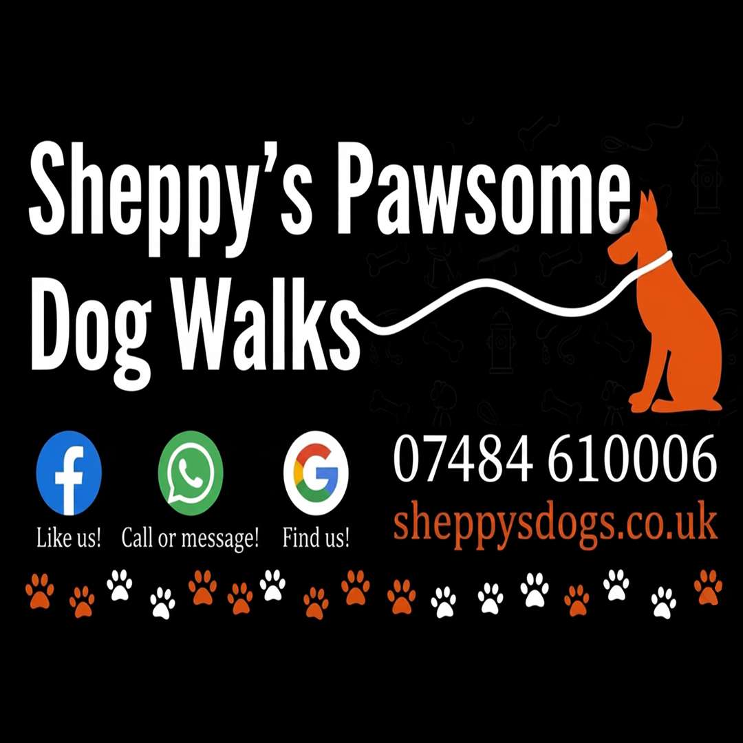 Sheppy's Pawsome Dog Walkers Logo