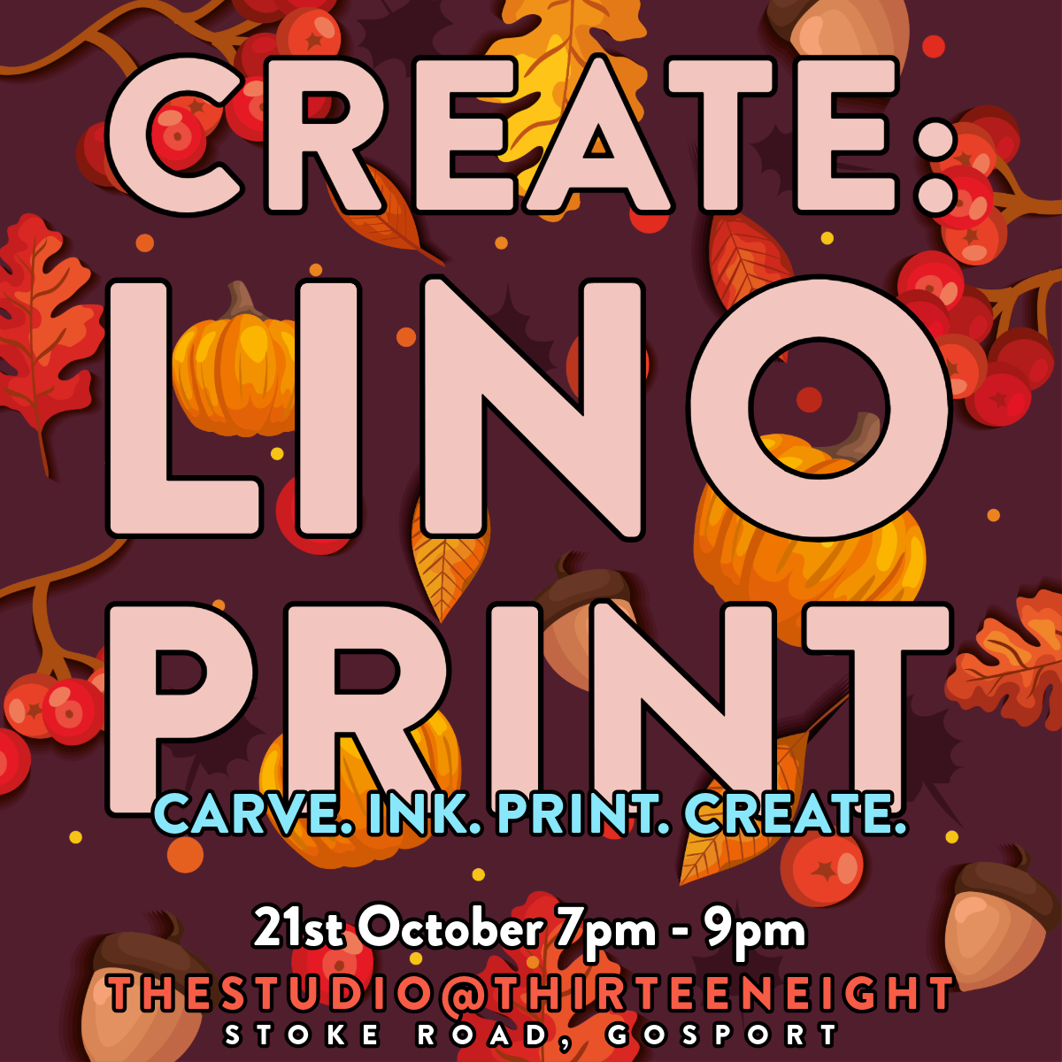 Autumn Lino Printing